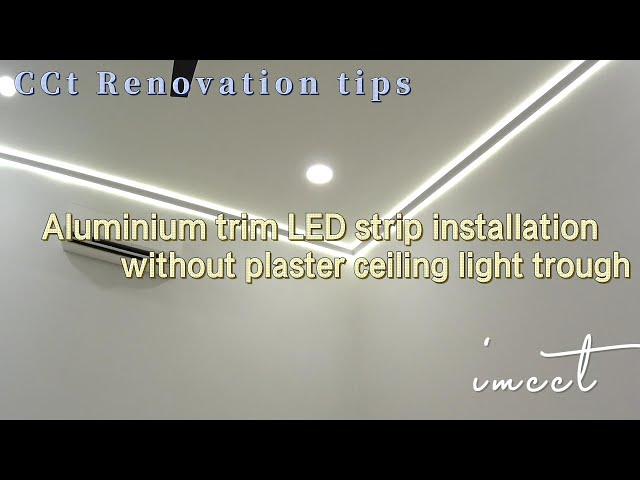 Aluminium LED strip trim profile l Ceiling light trough not the only choice l