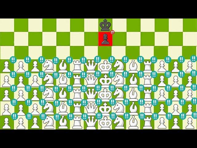 50 ALL CHESS PIECES VS 1 PAWN | Chess Memes #108