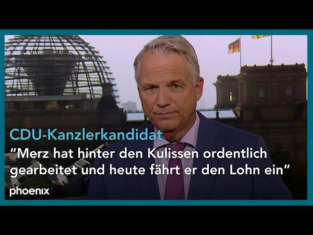 Kanzlerkandidat Merz: Gerd-Joachim von Fallois zum Verzicht von Söder und Erfolg von Merz | 17.09.24