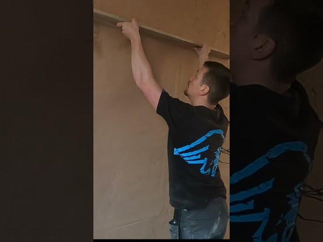 No Boards...No Problem. Old School Plastering Explained | #construction #diy #plastering #shorts