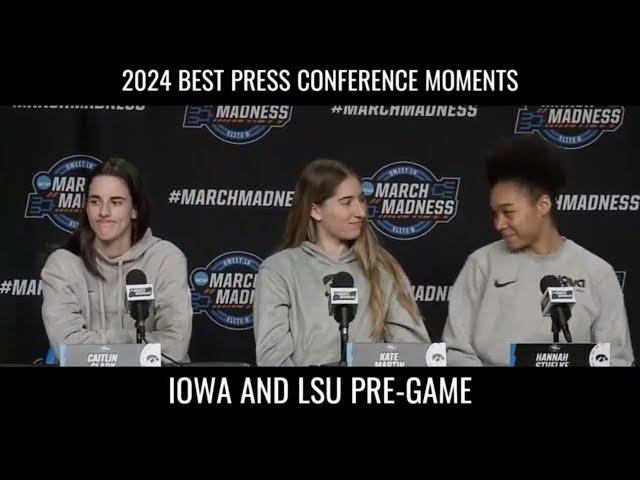 Iowa And LSU Best Pre-Game Press Moments #ncaa
