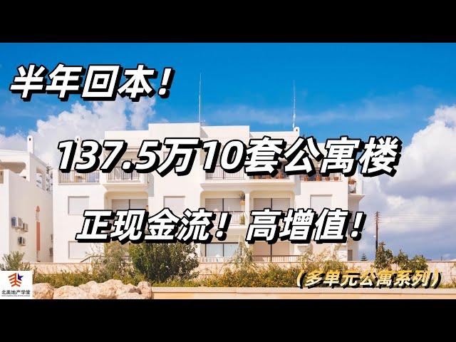 137.5万Riverside10套公寓楼如何做到半年回本|每月都有正现金流|增值潜力巨大#多单位公寓#Multifamily#美国公寓楼投资