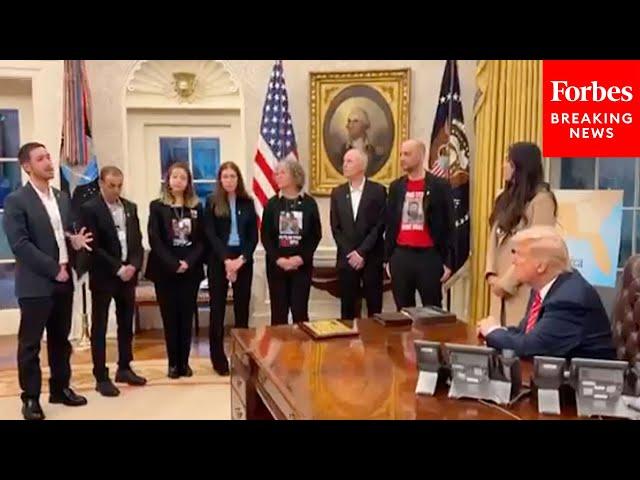 President Trump Meets With Hostages Freed From Hamas Captivity In The Oval Office