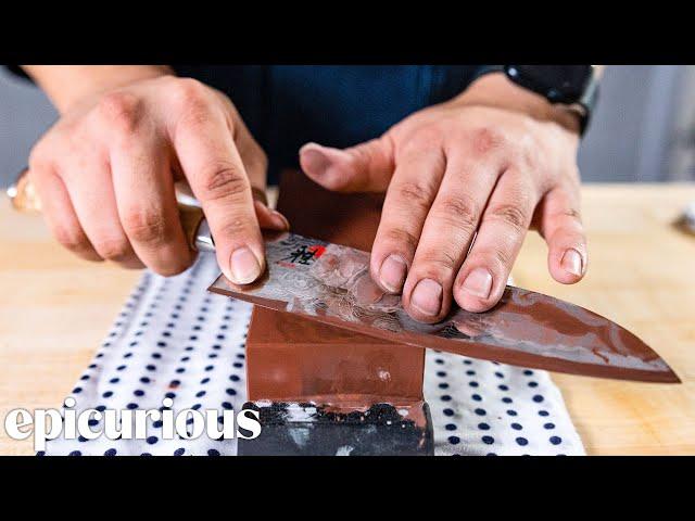 How A Master Knife Sharpener Restores Broken Knives | Epicurious