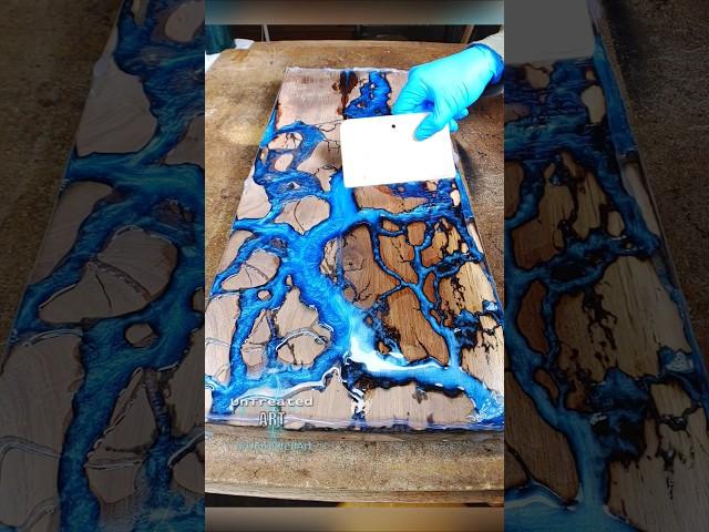 Tributary rivers filled in with resin  #UntreatedArt #epoxyart #resinart #epoxy #resin