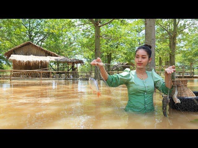 Cooking traditional food and grilled fish in my homeland