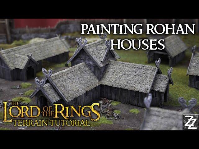 Painting Rohan Houses ~ Woodgrain & Thatch Scenery Guide