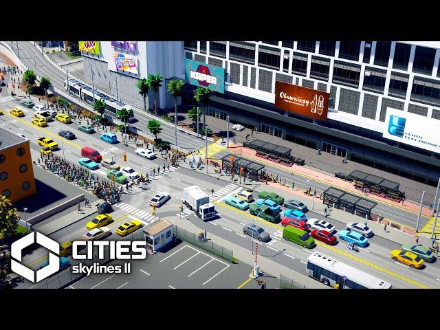 I Built 7 Custom Light Rail Stations in Cities Skylines 2!