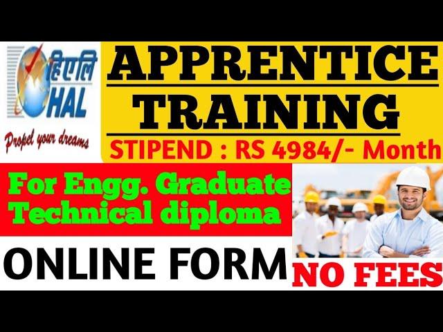 HAL Apprentice Diploma and Engg. degree Online form 2019 | comPlete Selection Process