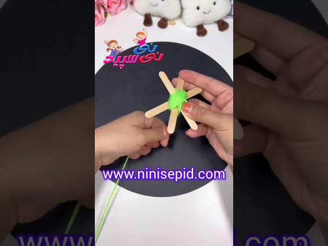 کاردستی لاک پشت با نخ کاموا