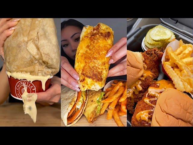 tiktok mukbang compilation 43 | taco bell, daves hot chicken and more