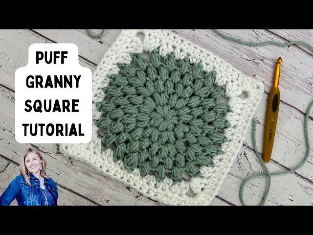 How to Crochet a Puff Stitch Granny Square | Step by Step Crochet Tutorial