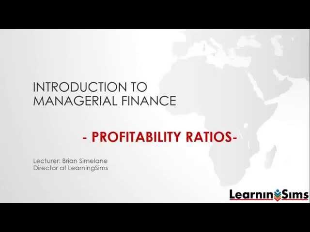 Profitability Ratios