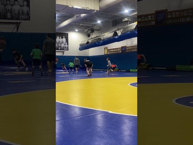 Wrestling stance in motion. Natasha start of season.