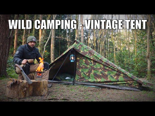 UK wild camp in dutch army tent - NEW AKSOUL SLEEP MAT - overnighter in the woodland