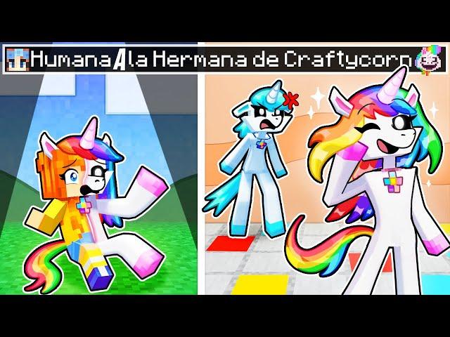 ¡De HUMANA a la HERMANA DE CRAFTYCORN en Minecraft!