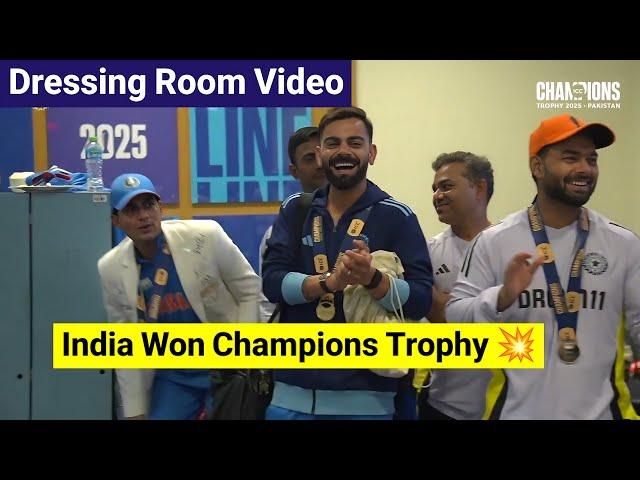 India Won Champions Trophy _ Dressing Room Video _ Fielder of the Match Award 