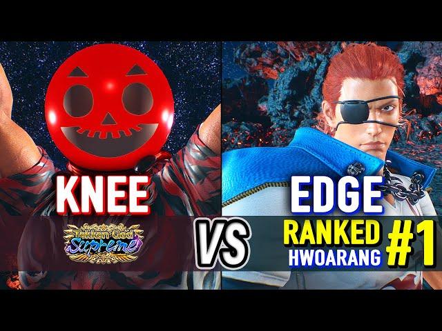 T8  KNEE (King) vs EDGE (#1 Ranked Hwoarang)  Tekken 8 High Level Gameplay