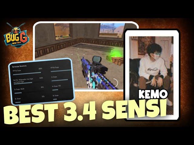 Kemo : Fastest Sensitivity Settings for Update 3.4 Bgmi - 4 Finger Control Code | Its BugG