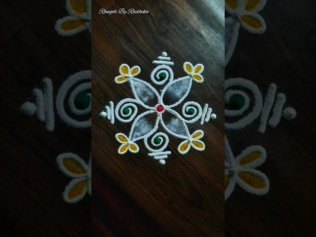 Easy rangoli design #rangoli #shorts