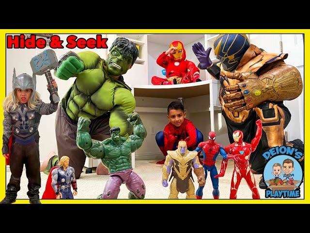 Spider-Man’s Hide and Seek with Action Figures | Toy’s Alive | DEION'S PLAYTIME