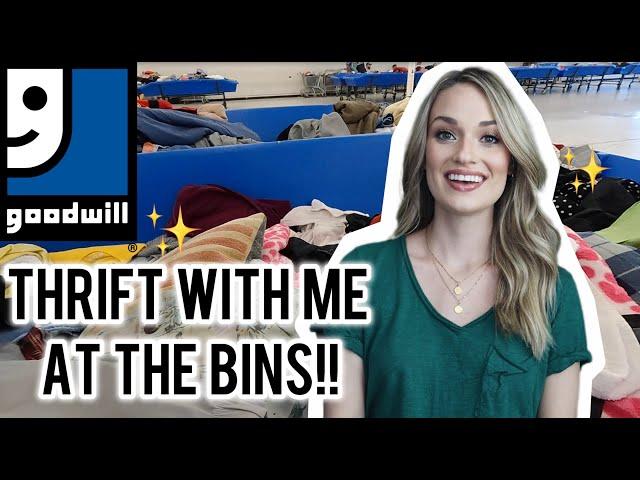 Thrift With Me at the Goodwill Outlet (Bins) for Items to Resell on Poshmark for a Profit!! $$$