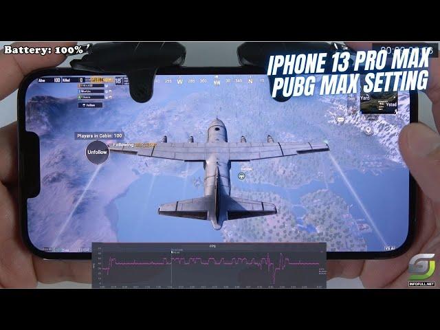 iPhone 13 Pro Max test game PUBG Max Setting