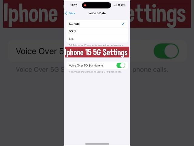 Iphone 15 5G Settings | Iphone pe 5G Settings #iphone #iphone15 #iphonesettings #5gsetting #5g