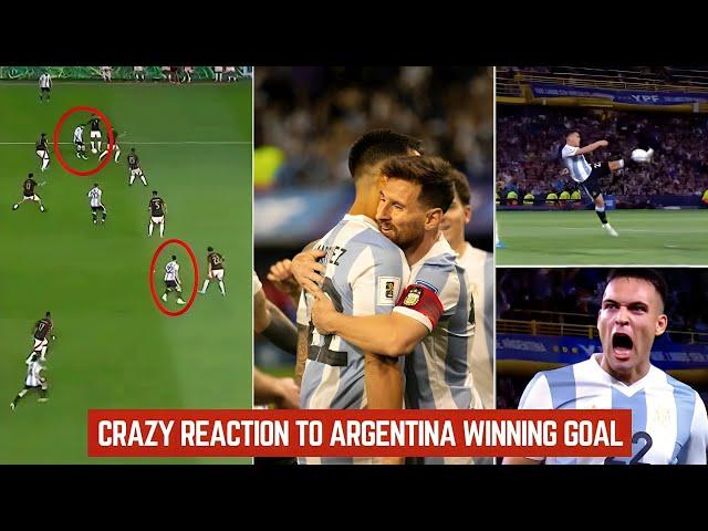 Fans Crazy Reaction To messi Assist And Martinez Winning Goal