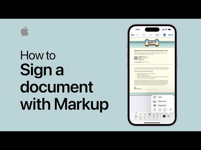 How to sign a document with Markup on your iPhone | Apple Support
