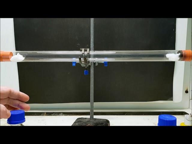 Ammonia and hydrogen chloride diffusion experiment