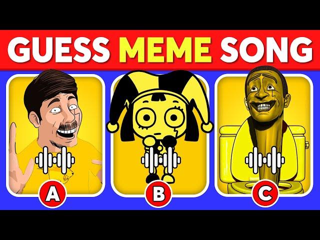 Guess The Meme SONG| Bling-Bang-Bang-Born, The Amazing Digital Circus, Skibidi Toilet, MrBeast