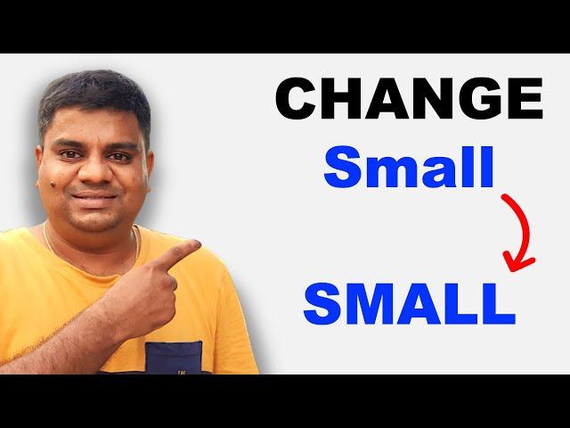How to change Small Letter to CAPITAL LETTER in Excel