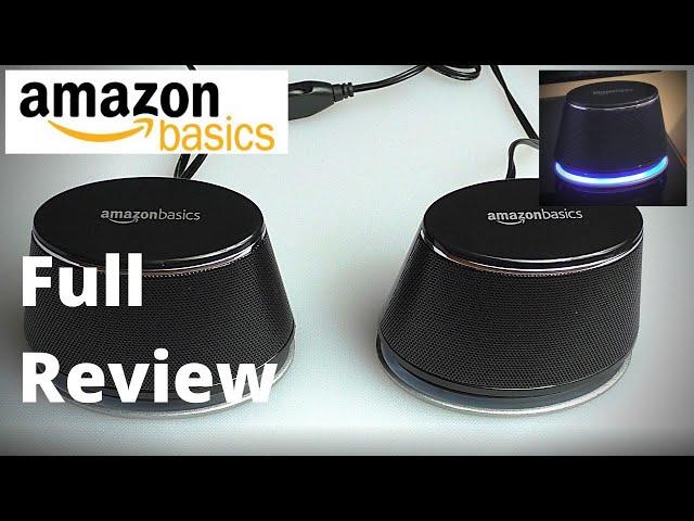 AMAZON BASICS. £15 PC USB powered Speakers.  Full review