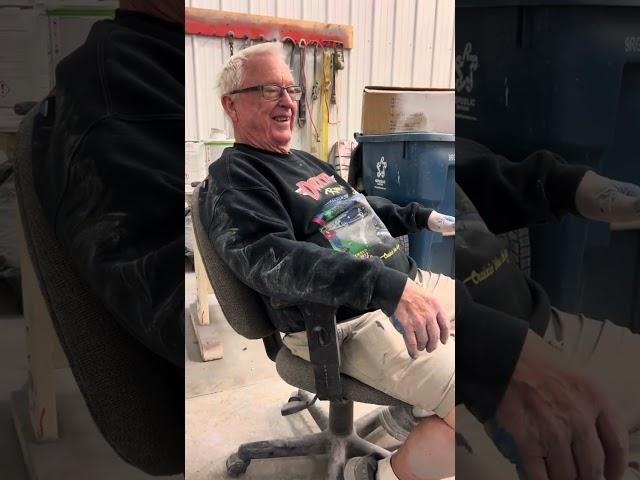 Watch my 84 year-old Dad begin the painting process on his 1957 Ford Fairlane, 500 dream car