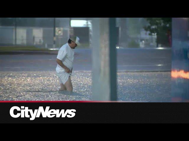 Severe thunderstorms in Calgary cause damage to Airport and surrounding areas