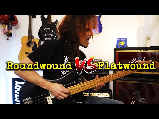 Roundwound vs Flatwound - bass strings comparison