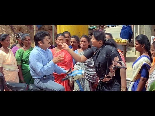 Area Ladies Fights With Jaggesh For Water | Comedy Scene | Huchana Maduveli Undone Jaana