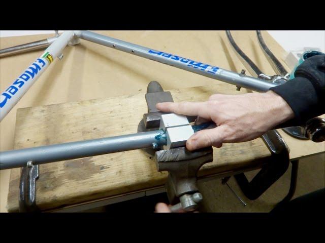 Rolling Out Bike Frame Dents With Frame/Tube Blocks