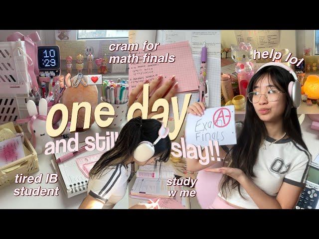 How I STUDY 24hrs BEFORE AN EXAM (and still get an A) STUDY VLOG ₊˚⊹cramming, intense