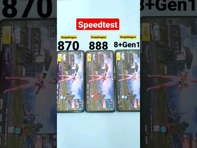 Snapdragon 8+Gen1 vs 888 vs 870 Speedtest