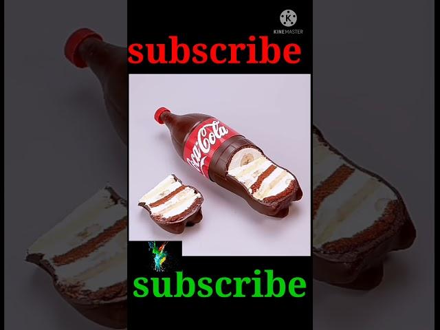 amazing coca cola cake amazing chocolate hacks making nutela container bread and cream #subscribe