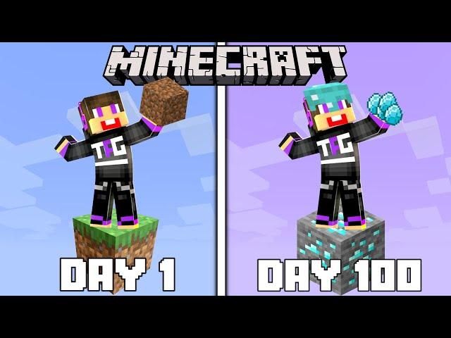 Surviving 100 Days in Minecraft One Block?