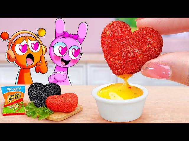 Pinki or Oren Sprunki  Best Miniature Heart Shaped Cheetos Chicken Nuggets  Tina Mini Cooking