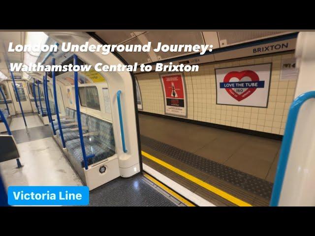 Full Journey on the Victoria Line: Walthamstow Central to Brixton Station #londonunderground