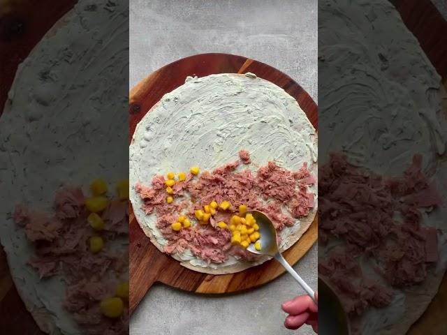 Thunfisch Rollen Wrap Snack Idee Rezept Lecker einfach kochen Rezepte Eiweiß Protein