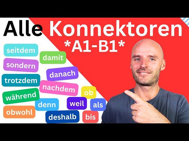 ALLE Konnektoren (von A1-B1) | Deutsch lernen B1