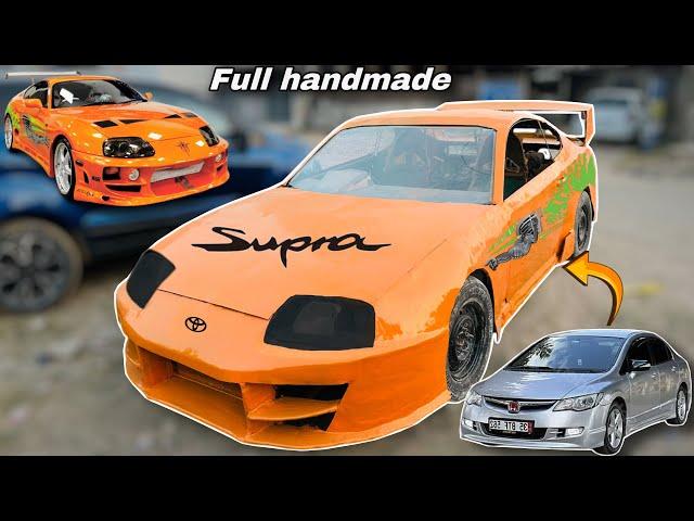 Installing steering wheel in our toyota supra mk4 | full handmade toyota supra mk4