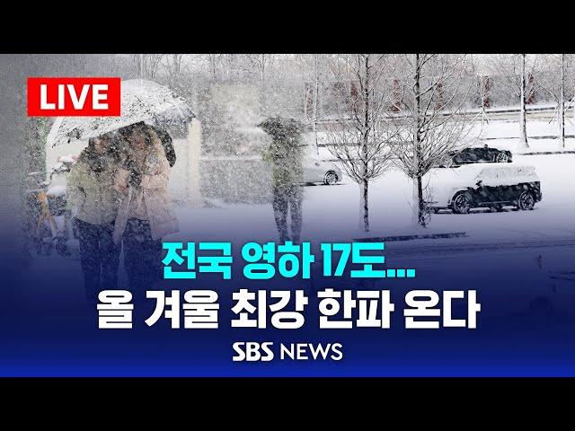 '올 겨울 최강 한파' 모레까지 최대 30cm 눈 더 내린다..이 시각 출근길 상황 / SBS