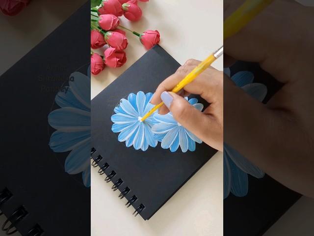 one stroke technique  #shorts #flowerpainting  #viralvideo #trending #art